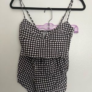 Black and White Gingham Coord Set